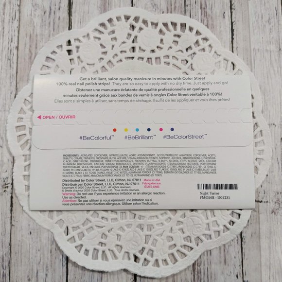 Color Street 100% Nail Polish Strips Night Terror Holographic Glitter RARE - Picture 5 of 7